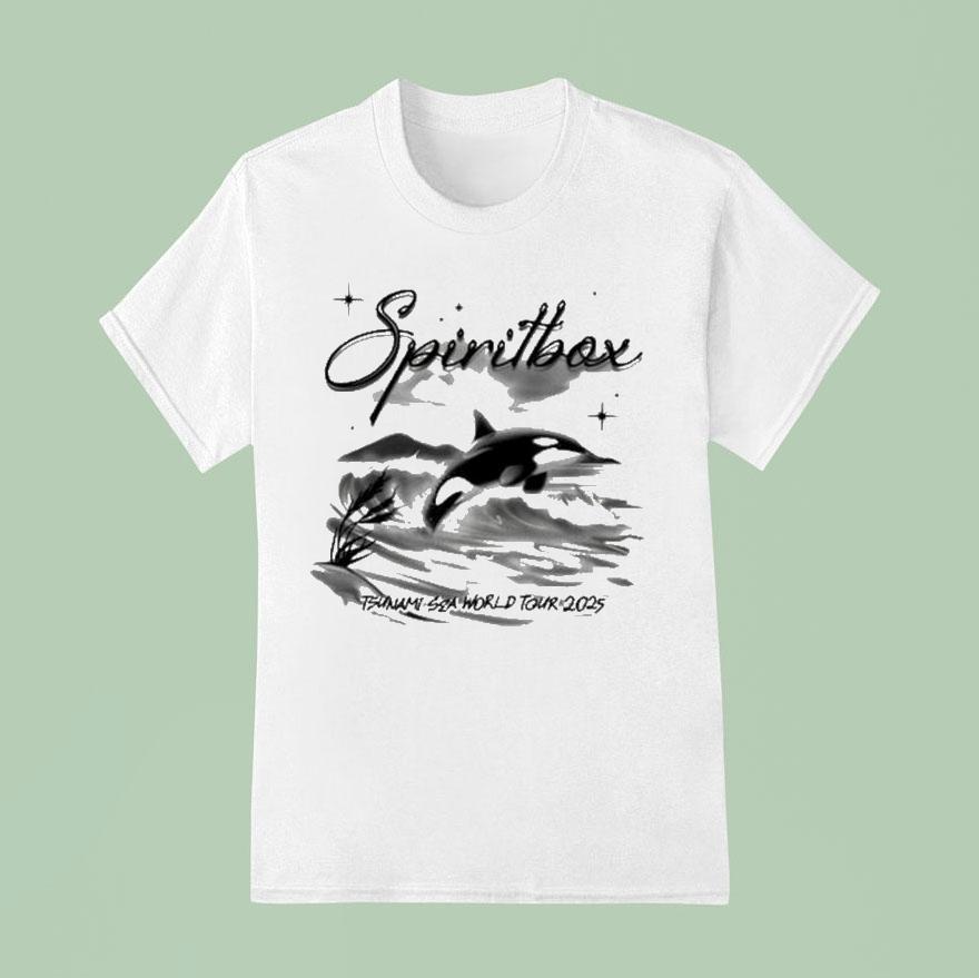 Spiritbox Tsunami Sea World Tour 2025 Airbrush Orca Shirt
