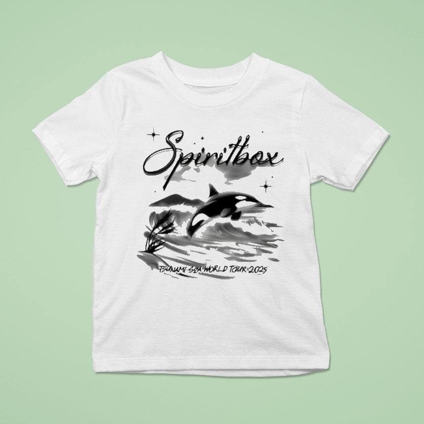 Spiritbox Tsunami Sea World Tour 2025 Airbrush Orca Shirt
