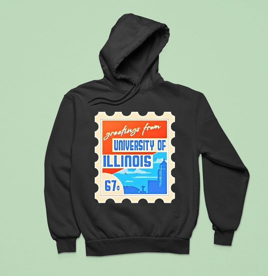 Stamp Greetings From University Of Illinois Shirt Stamp Greetings From University Of Illinois Shirt