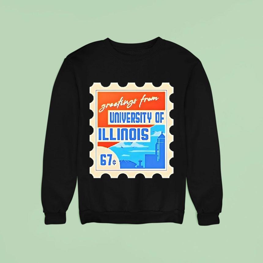 Stamp Greetings From University Of Illinois Shirt Stamp Greetings From University Of Illinois Shirt