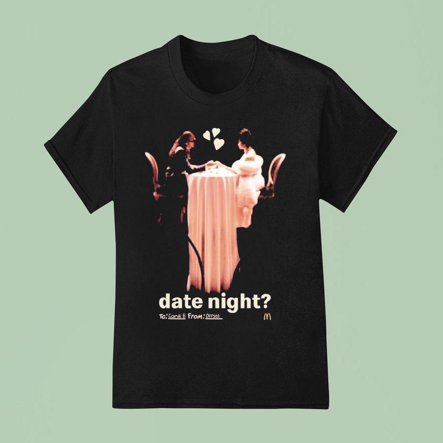 Stefon Diggs And Cardi B Offset Date Night Mcdonald’s Shirt