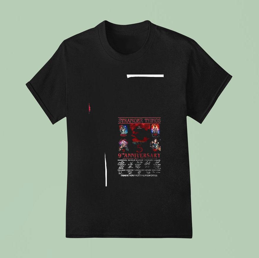 Stranger Things 5 One Last Adventure 2025 9th Anniversary Thank You For The Memories Shirt