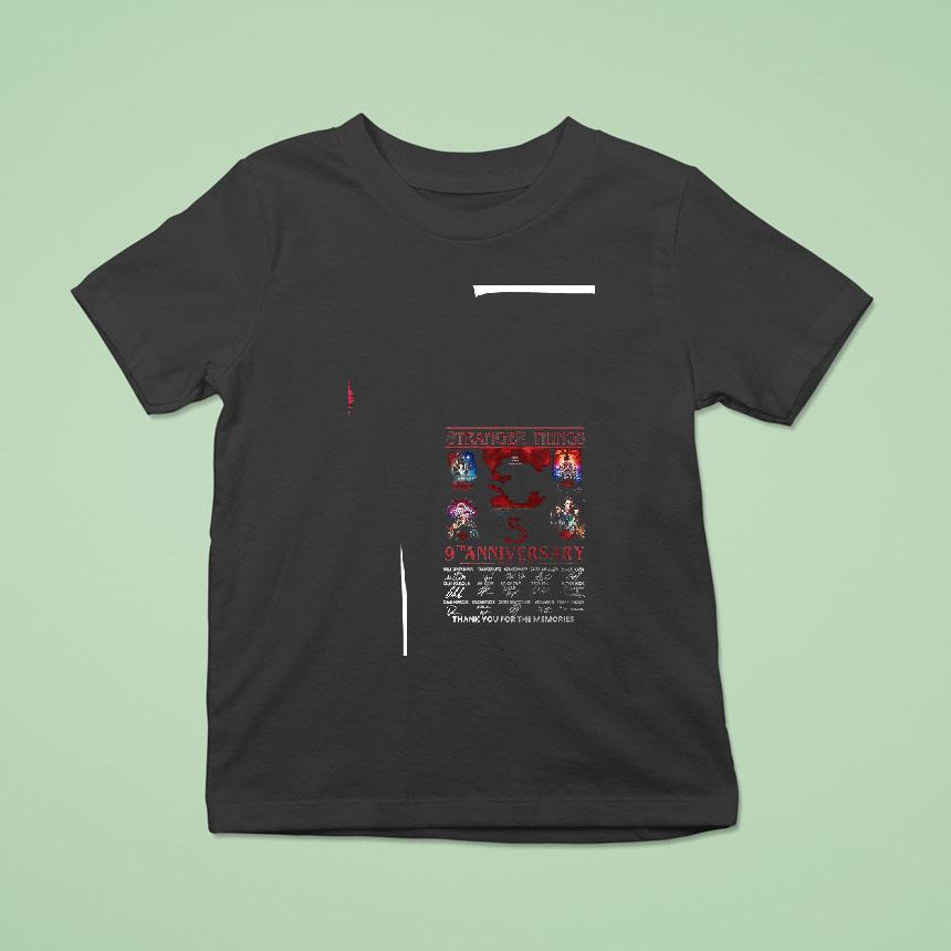 Stranger Things 5 One Last Adventure 2025 9th Anniversary Thank You For The Memories Shirt