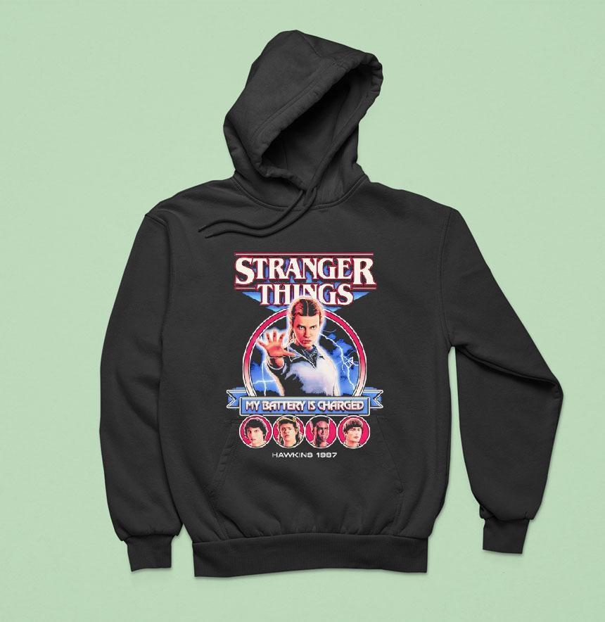 Stranger Things My Battery Is Charged Hawkins 1987 Shirt Stranger Things My Battery Is Charged Hawkins 1987 Shirt