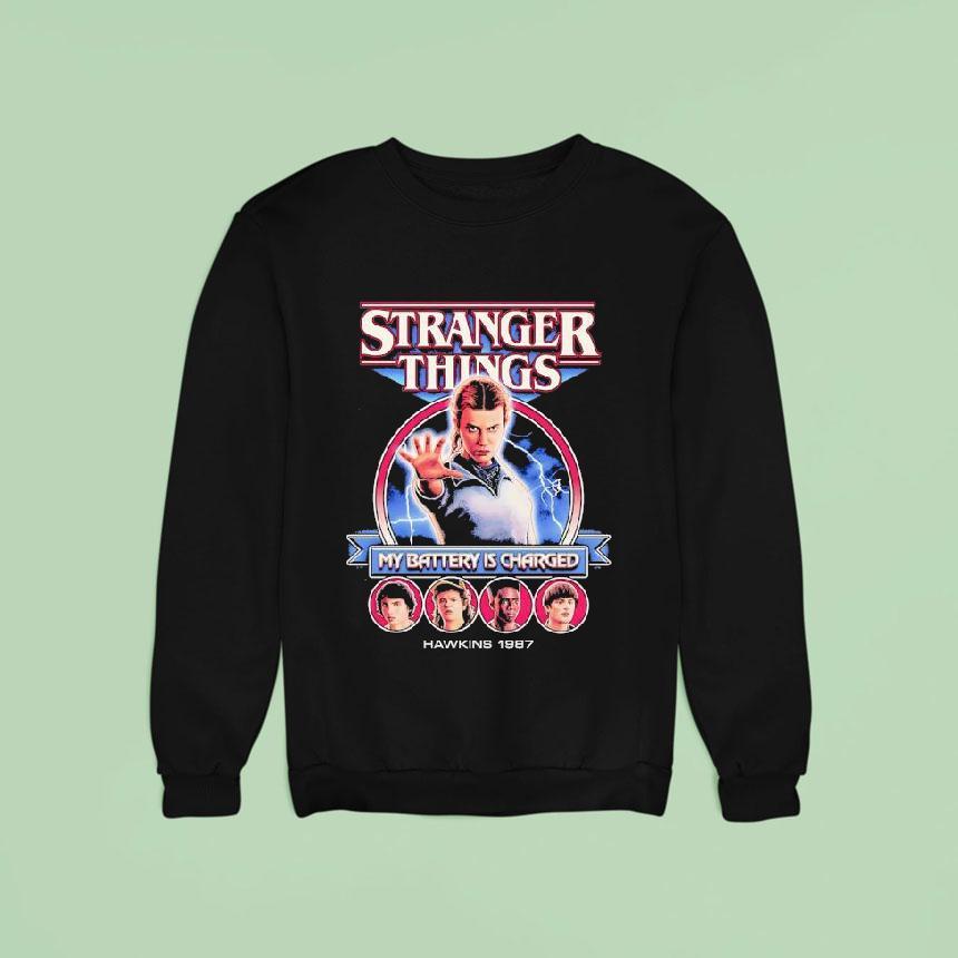 Stranger Things My Battery Is Charged Hawkins 1987 Shirt Stranger Things My Battery Is Charged Hawkins 1987 Shirt