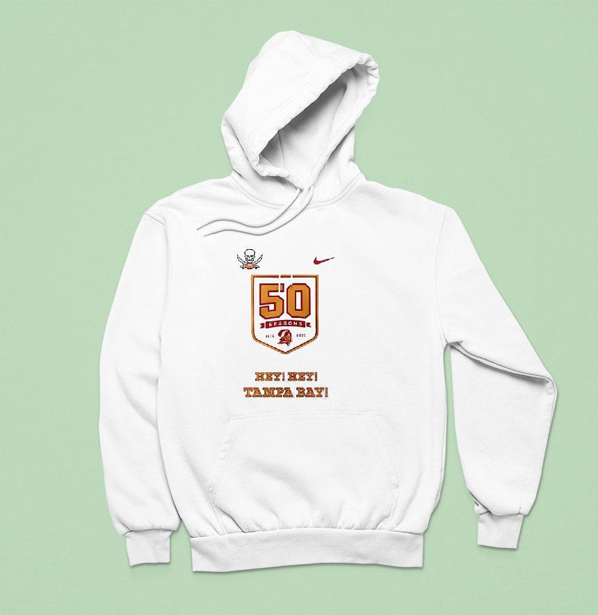 Tampa Bay Buccaneers 50 Season Hey Hey Tampa Bay Logo Shirt Tampa Bay Buccaneers 50 Season Hey Hey Tampa Bay Logo Shirt