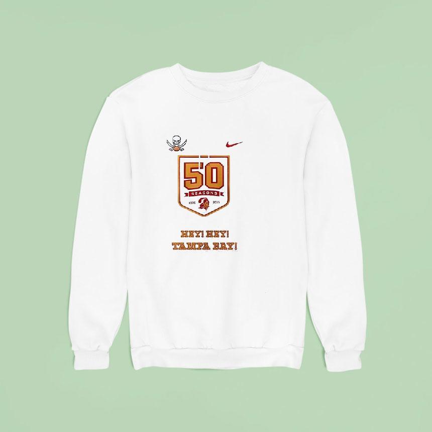 Tampa Bay Buccaneers 50 Season Hey Hey Tampa Bay Logo Shirt Tampa Bay Buccaneers 50 Season Hey Hey Tampa Bay Logo Shirt
