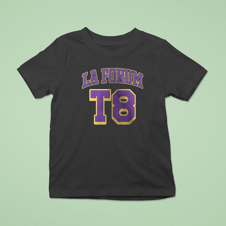 Tate Mcrae Los Angeles Lakers Forum Midnight 120 On The Pch Just You And Me Shirt