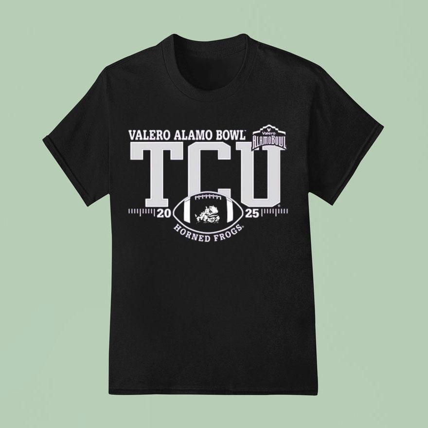 Tcu Horned Frogs 2025 Valero Alamo Bowl Logo Shirt