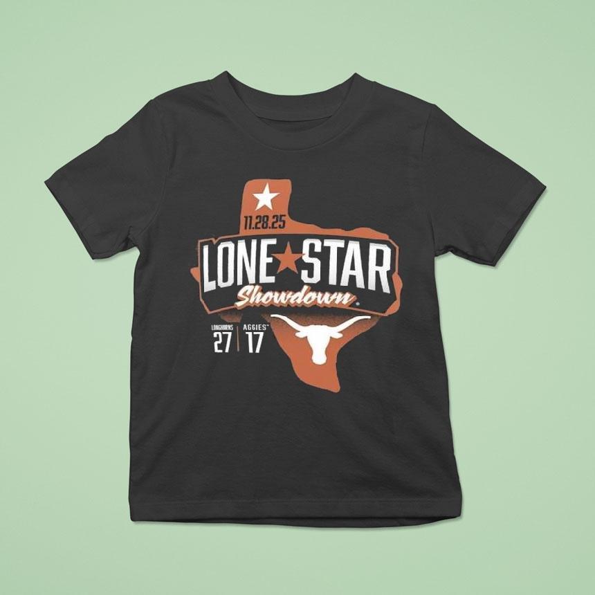 Texas Longhorns Vs. Texas Am Aggies 2025 Lone Star Showdown Score Shirt