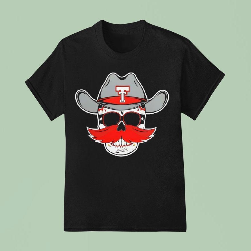 Texas Tech Dark Horse Western Skully Head Shirt