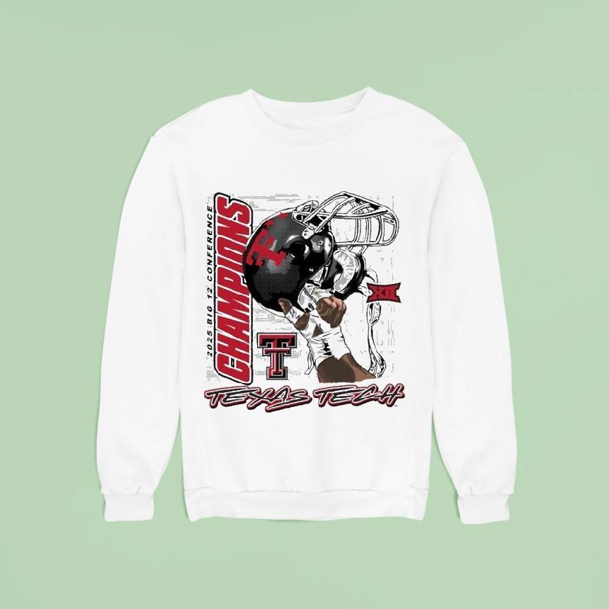 Texas Tech Red Raiders 2025 Big 12 Champions Raise Em Up Shirt Texas Tech Red Raiders 2025 Big 12 Champions Raise Em Up Shirt