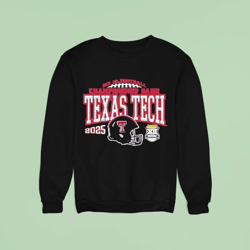 Texas Tech Red Raiders Big 12 Championship 2025 Football Shirt Texas Tech Red Raiders Big 12 Championship 2025 Football Shirt