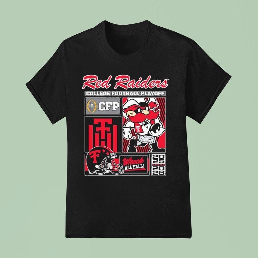 Texas Tech Red Raiders Cfp Wreck All Y’all 2025 2026 Mascot Shirt