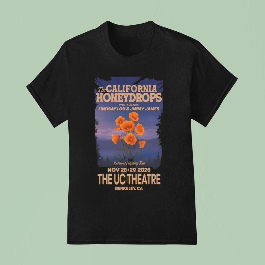 The California Honeydrops Berkeley, Ca November 28-29 2025 Concert Shirt