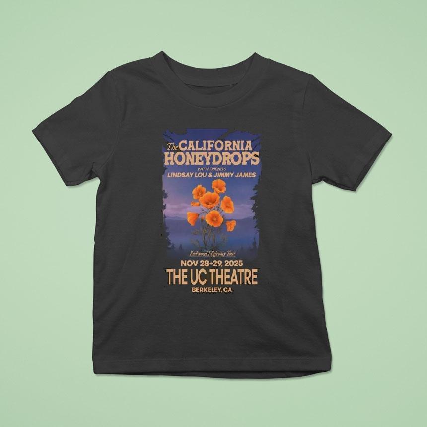 The California Honeydrops Berkeley, Ca November 28-29 2025 Concert Shirt