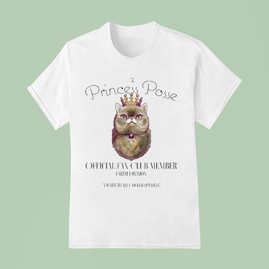 The Princess Posse Fan Club Member Earth Division Death To All Cocker Spaniels Princess Donut Shirt