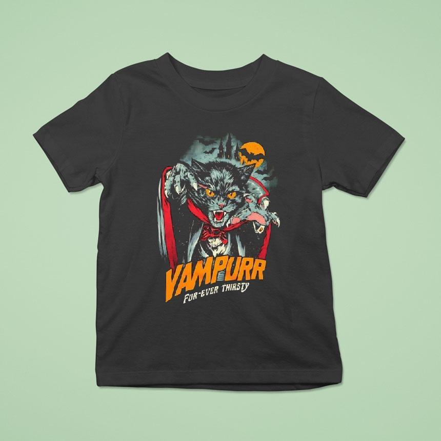 The Return Of Vampurr Fur-ever Thirsty Vampire Cat Shirt