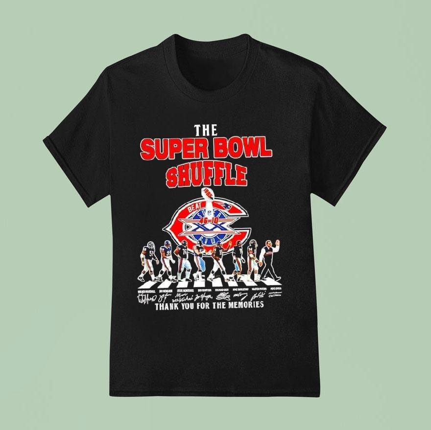 The Super Bowl Shuffle Chicago Bears Vs New England Patriots 46-10 Score Signatures Shirt