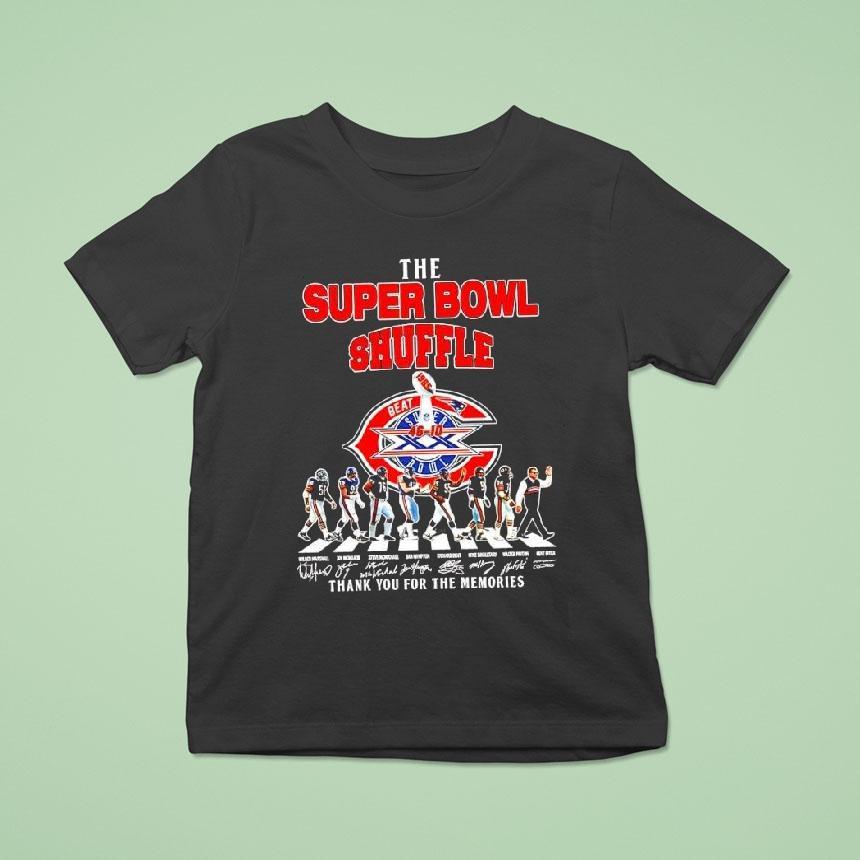 The Super Bowl Shuffle Chicago Bears Vs New England Patriots 46-10 Score Signatures Shirt