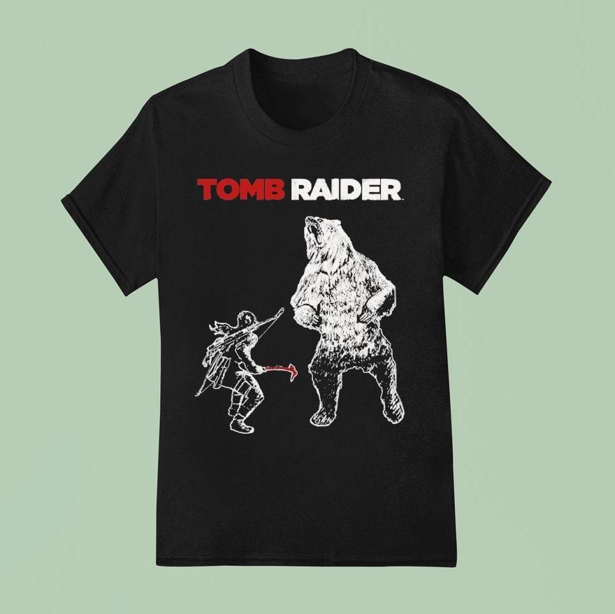 Tomb Raider Lara Vs Bear Shirt