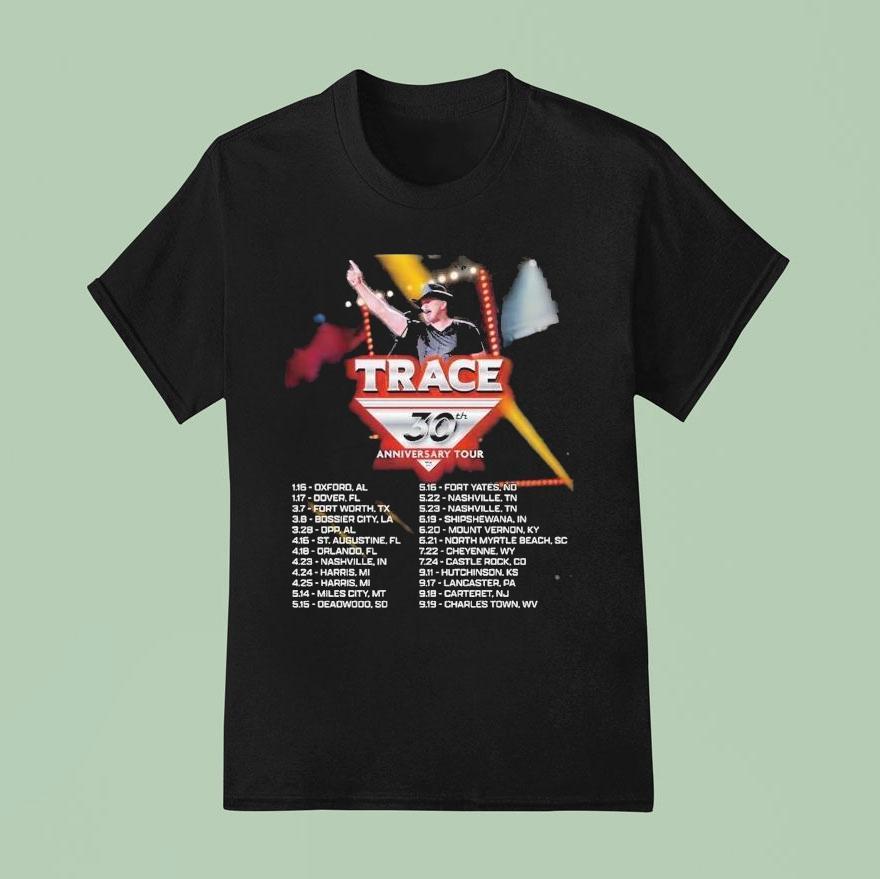 Trace Adkins 30th Anniversary Tour 2026 North America City Dates Shirt