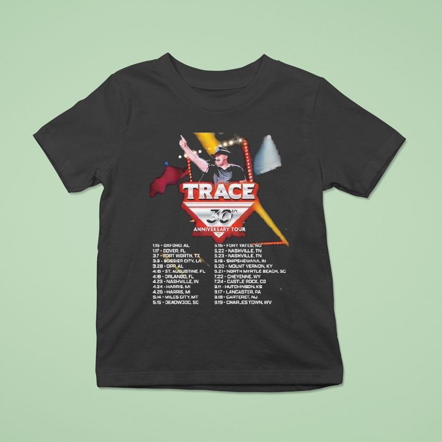Trace Adkins 30th Anniversary Tour 2026 North America City Dates Shirt