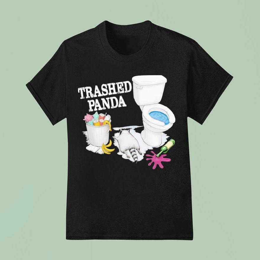Trashed Panda Funny Drunk Raccoon Funny Shirt