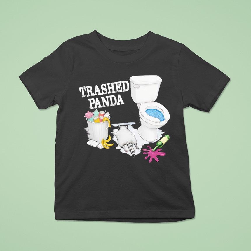 Trashed Panda Funny Drunk Raccoon Funny Shirt