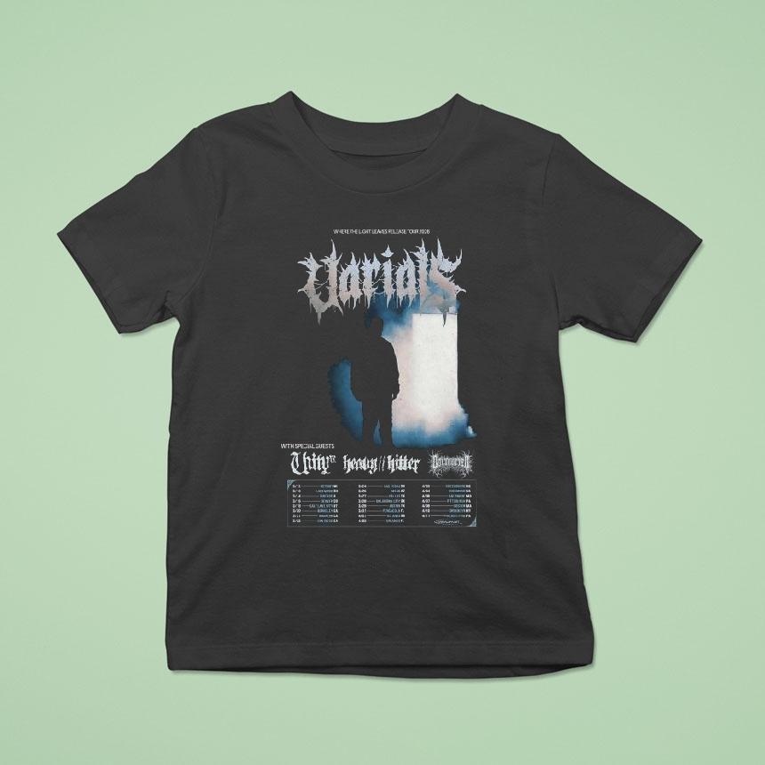 Varials Where The Light Leaves Release Tour 2026 Shirt