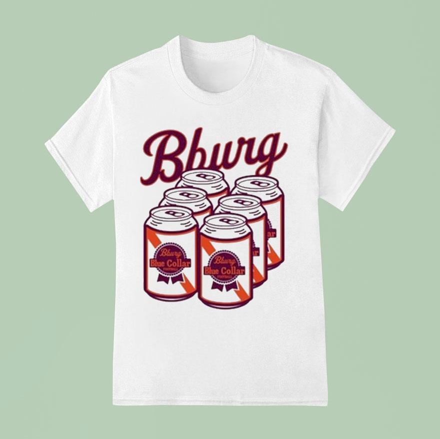 Virginia Tech Hokies Blue Collar Bburg 6 Cans Shirt