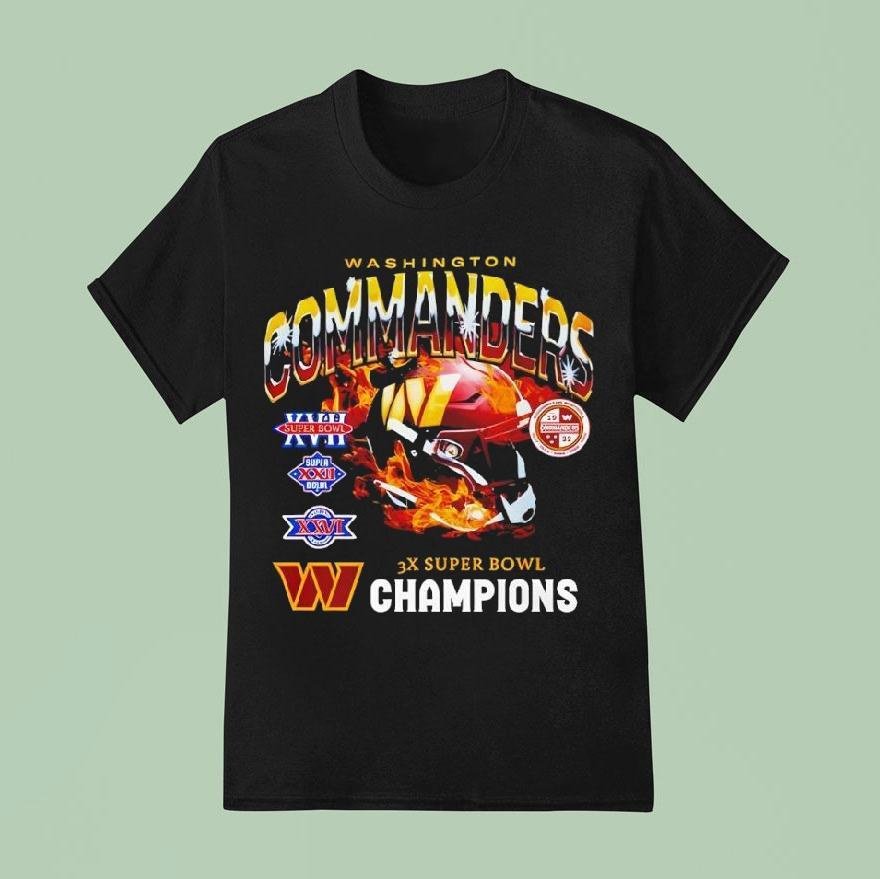 Washington Commanders 3x Super Bowl World Champions Shirt