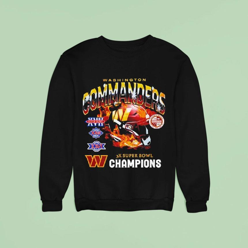 Washington Commanders 3x Super Bowl World Champions Shirt Washington Commanders 3x Super Bowl World Champions Shirt