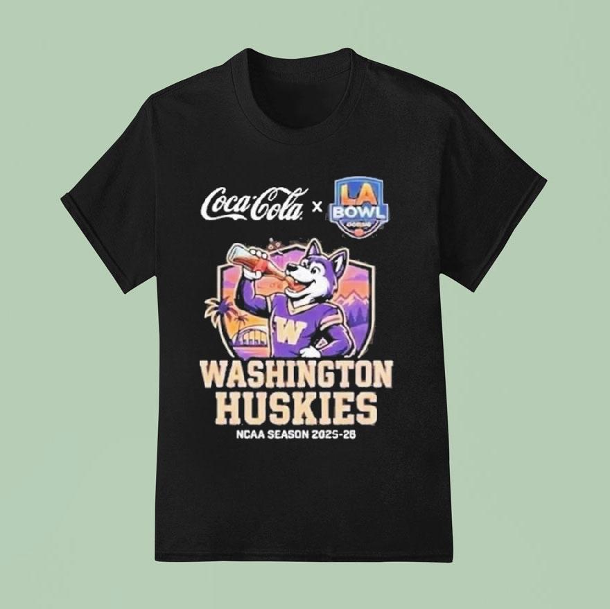 Washington Huskies 2025-26 La Bowl Hosted By Gronk On December 13 Mascot Shirt