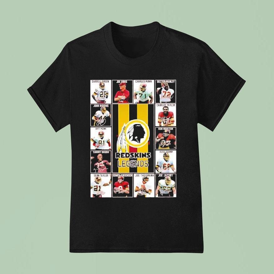 Washington Redskins Legends Featuring A Collage Manes Players Shirt