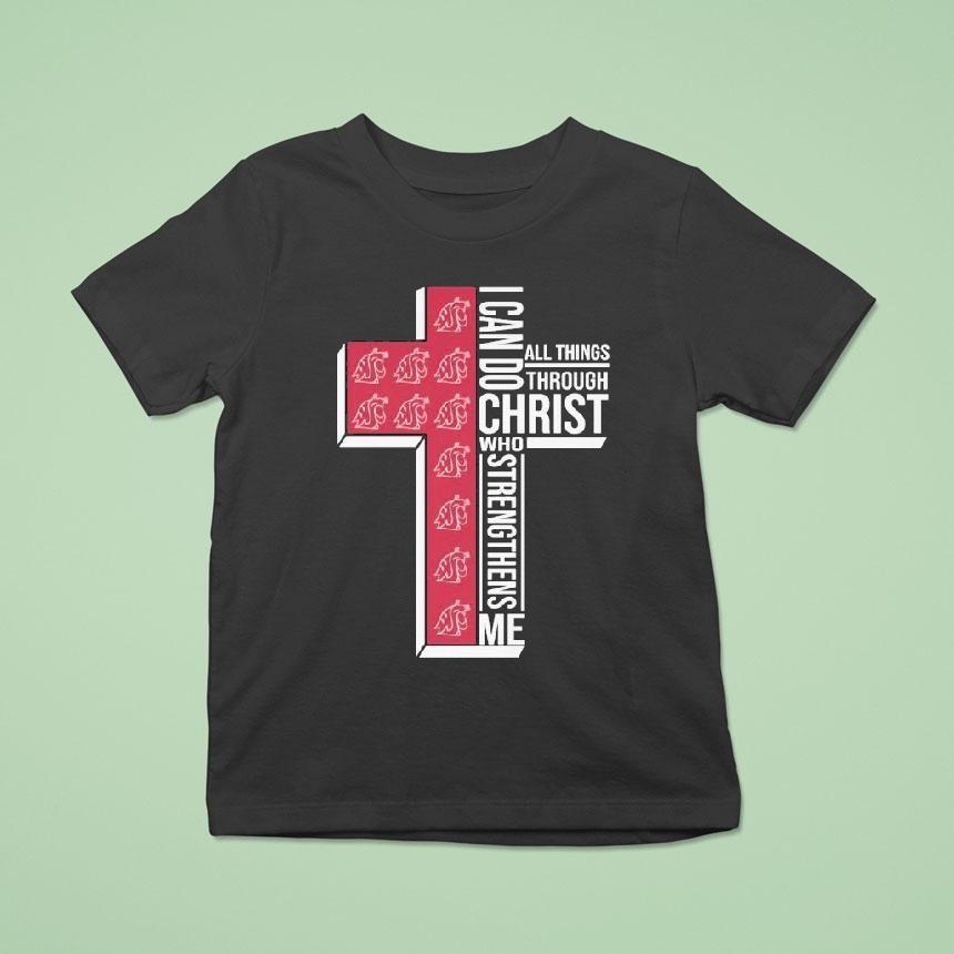 Washington State Cougars I Can Do All Things Through Christ Who Strengthen Me Shirt