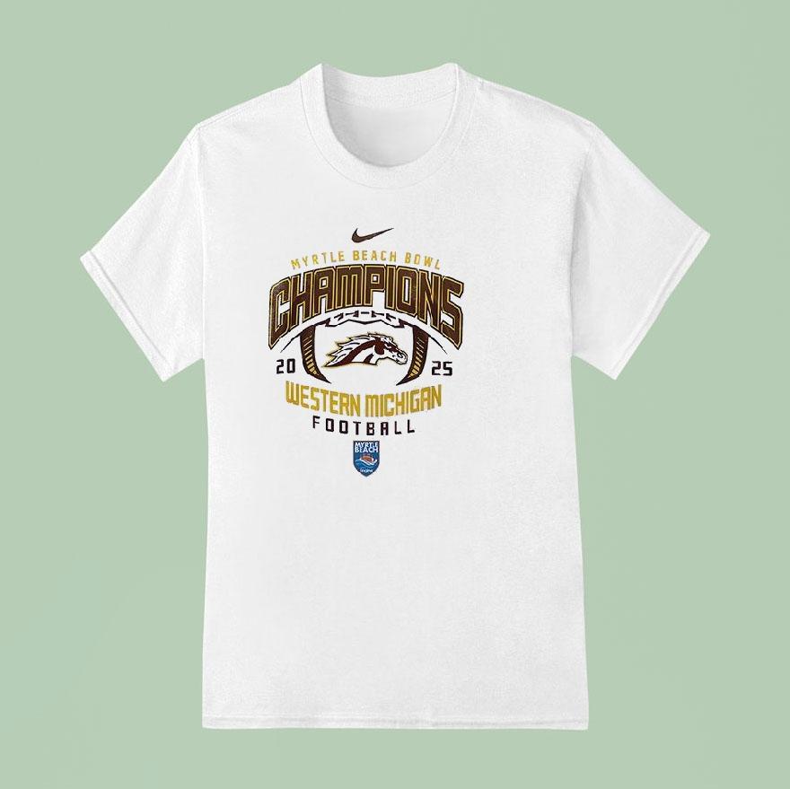 Western Michigan Broncos Myrtle Beach Bowl Champions 2025 Mascot Shirt