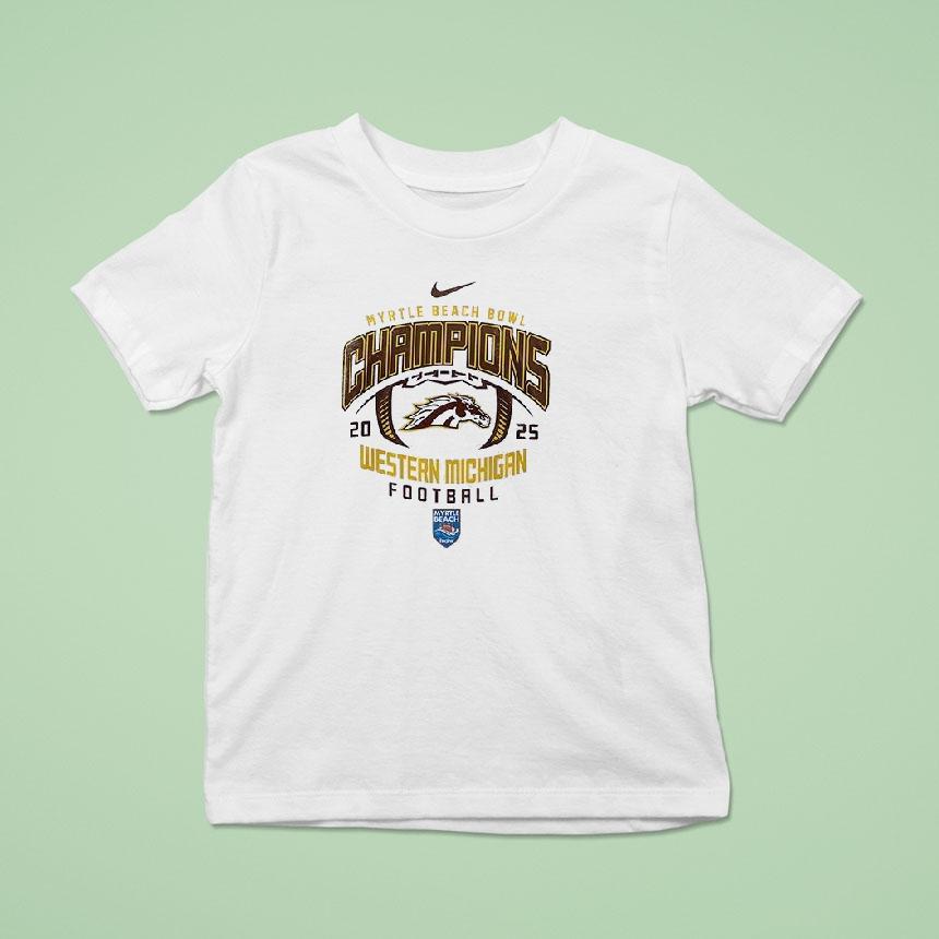 Western Michigan Broncos Myrtle Beach Bowl Champions 2025 Mascot Shirt