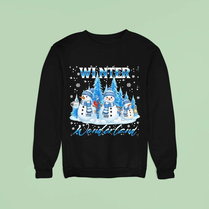 Winter Wonderland Snowman Family Snowflake Cozy Winter Scene Shirt Winter Wonderland Snowman Family Snowflake Cozy Winter Scene Shirt