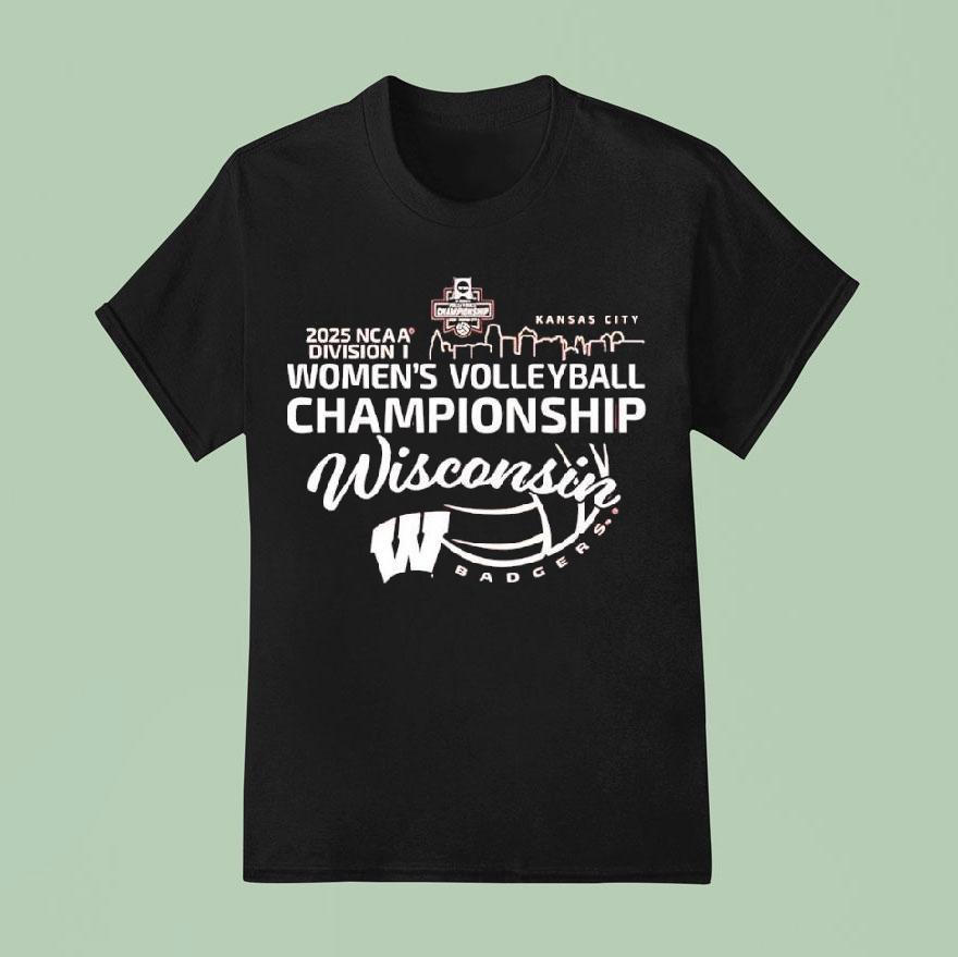 Women’s Volleyball Championship Wisconsin Badgers 2025 Ncaa Division I Shirt