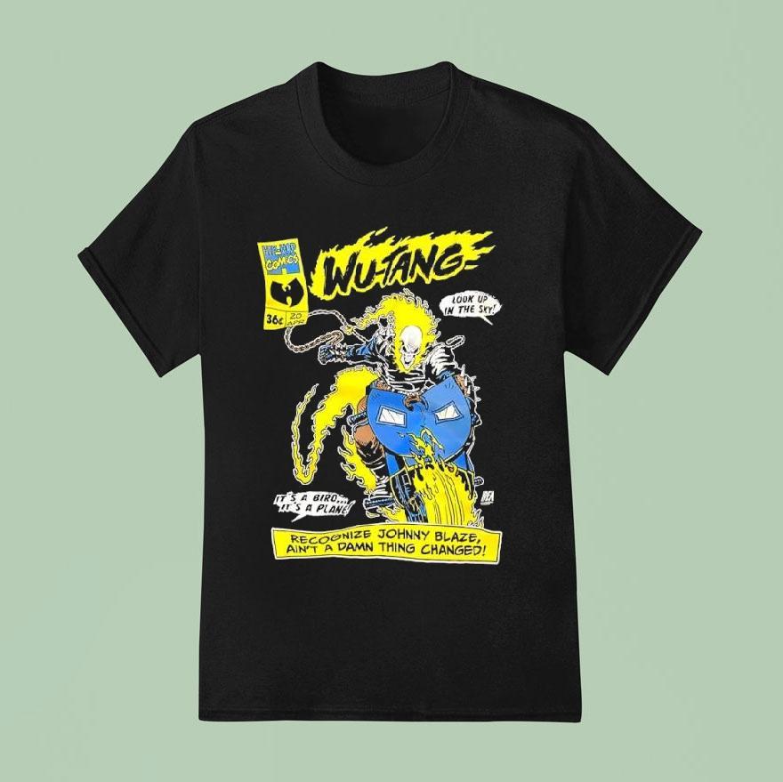 Wu-tang Ghost Rider Collab Look Up In The Sky Shirt