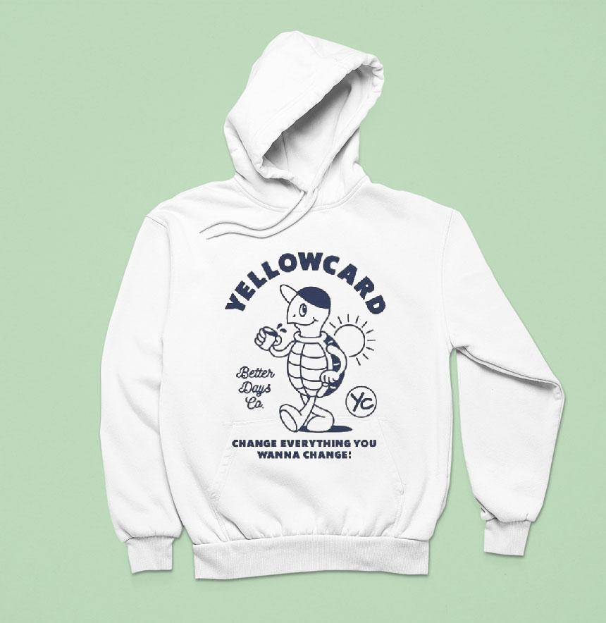 Yellowcard Better Days Change Everything You Wanna Change Turtle Shirt Yellowcard Better Days Change Everything You Wanna Change Turtle Shirt