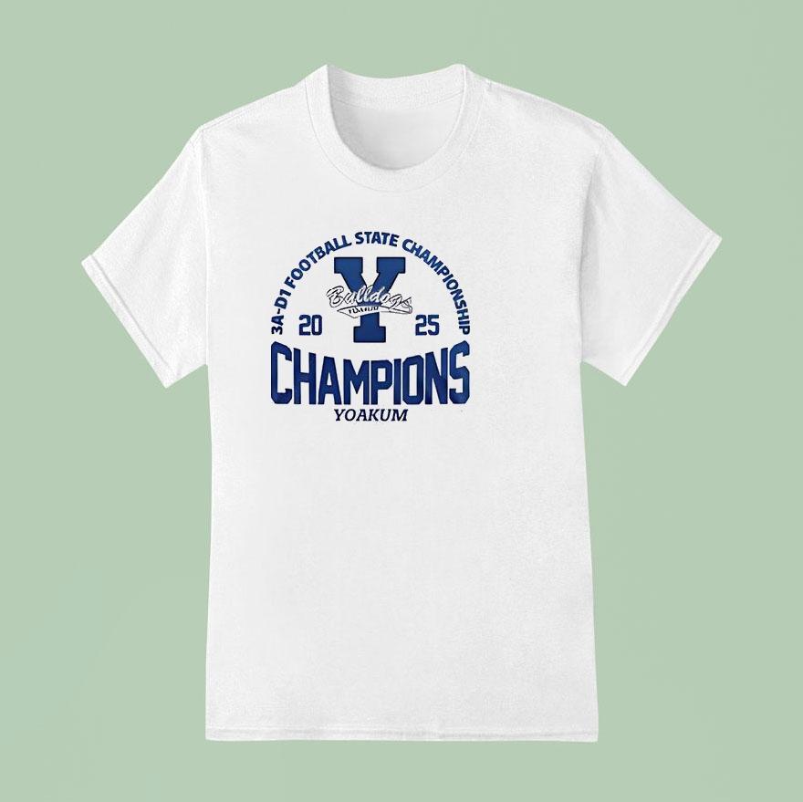 Yoakum Champions 3a D1 Football State Championship Logo Shirt