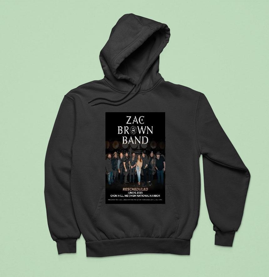 Zac Brown Band June 6 2025 Mgm National Harbor, Oxon Hill, Md Concert Shirt Zac Brown Band June 6 2025 Mgm National Harbor, Oxon Hill, Md Concert Shirt