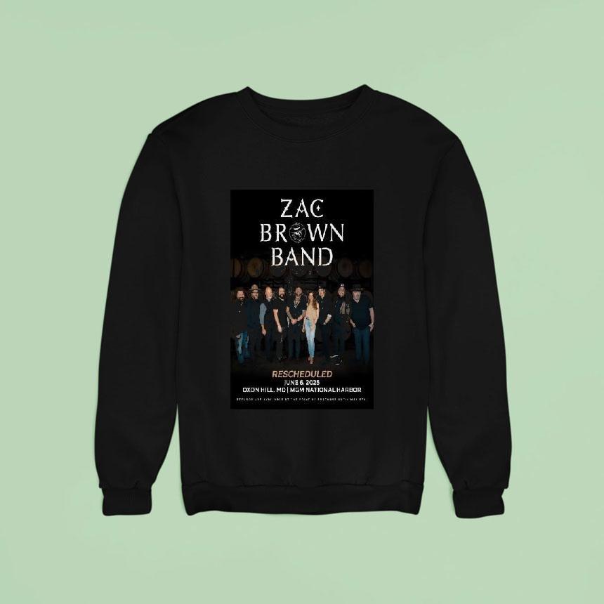 Zac Brown Band June 6 2025 Mgm National Harbor, Oxon Hill, Md Concert Shirt Zac Brown Band June 6 2025 Mgm National Harbor, Oxon Hill, Md Concert Shirt