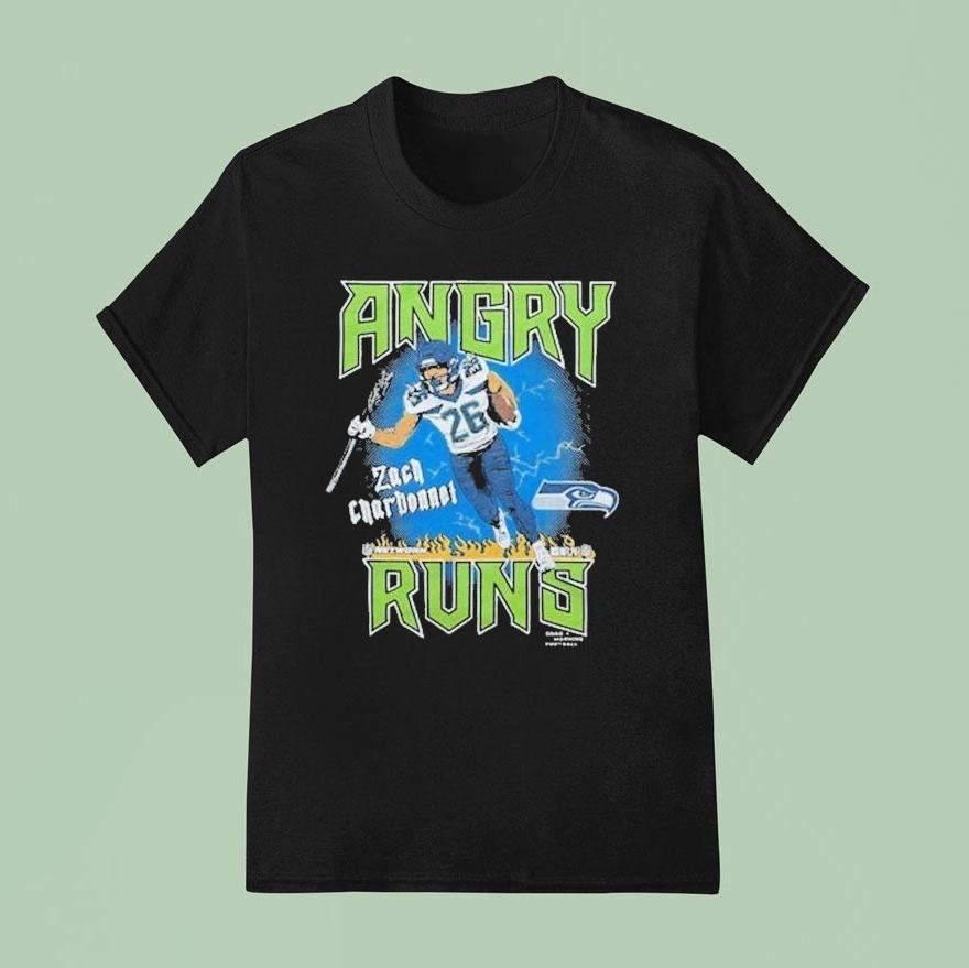 Angry Runs Seattle Seahawks Zach Charbonnet Good Morning Football Nfl Network Shirt
