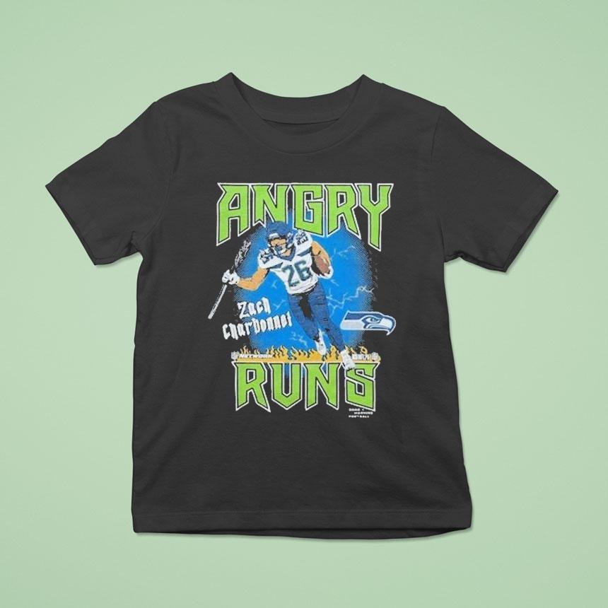 Angry Runs Seattle Seahawks Zach Charbonnet Good Morning Football Nfl Network Shirt