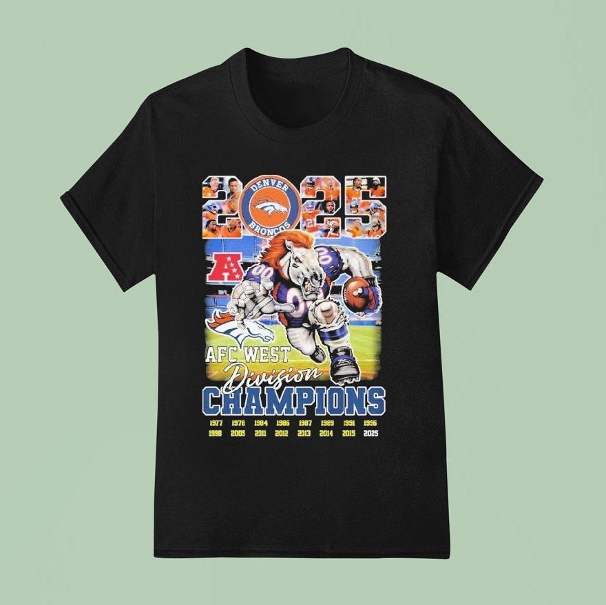 Broncos Country Afc West Division Champions 2025 Mascot Shirt