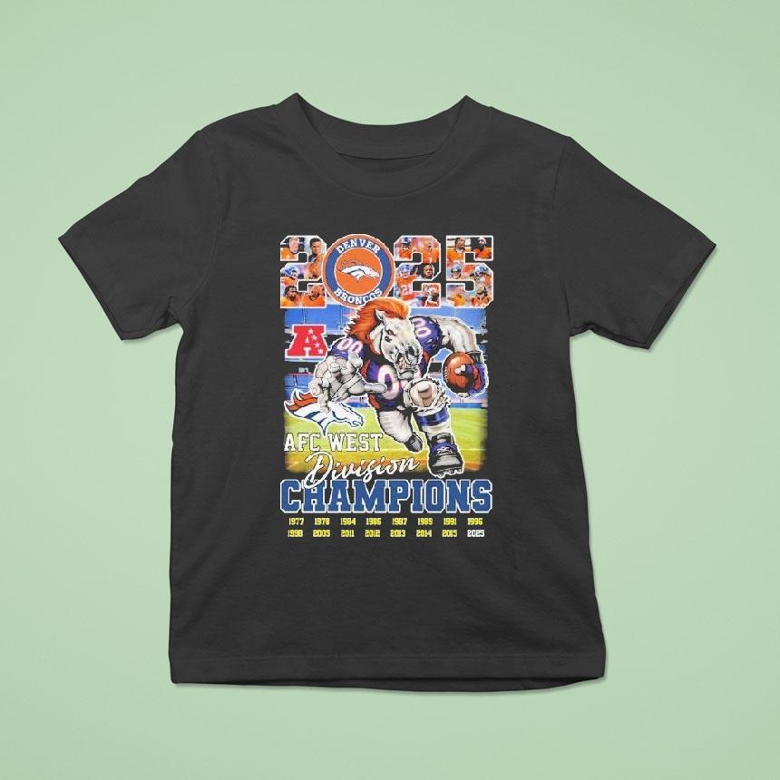 Broncos Country Afc West Division Champions 2025 Mascot Shirt