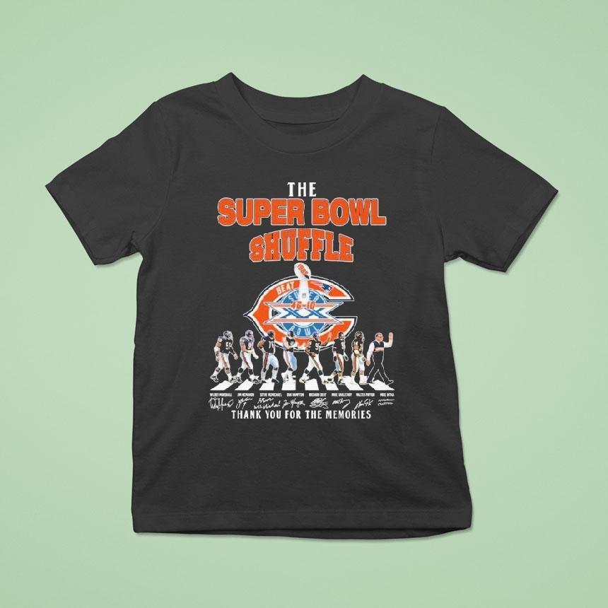Chicago Bears The Super Bowl Shuffle Thank You For The Memories Road Abbey Signatures Shirt